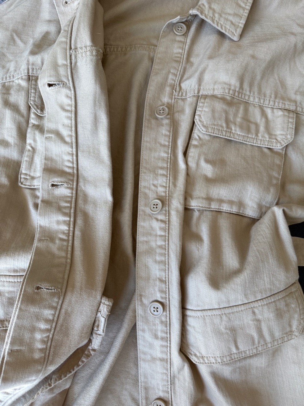 H&M Beige Utility Jacket with D-Ring Belt - Picture 6 of 9